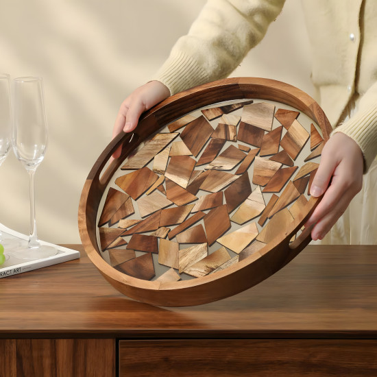 Wooden Tray Set 2 Pcs